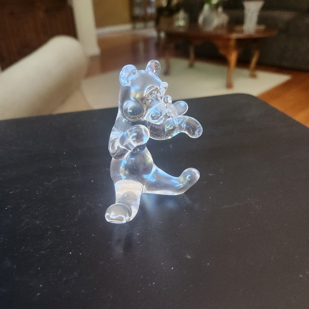 Clear Glass Bear Figurine
